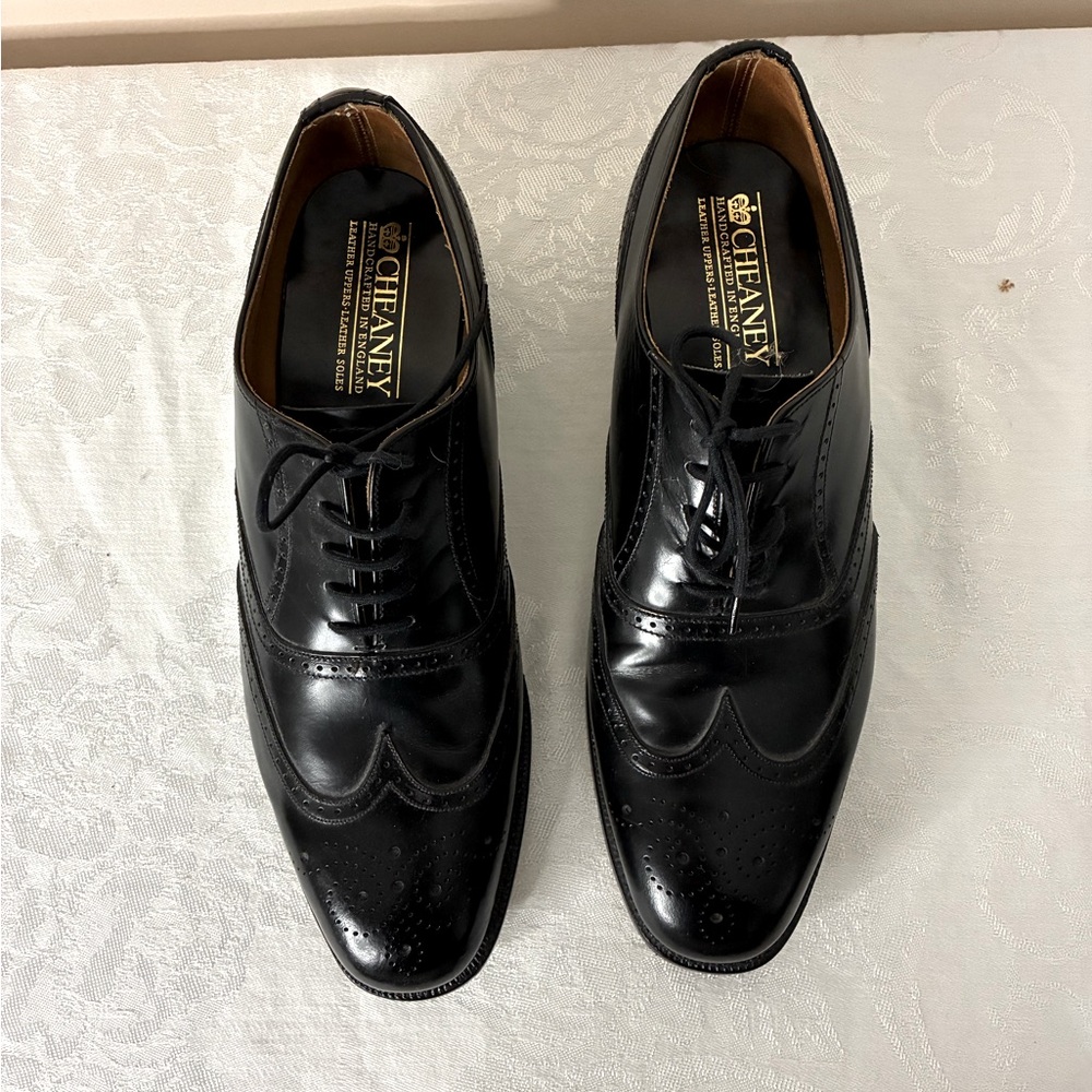 Cheaney Men’s Black Oxford Brogue Dress Shoes
